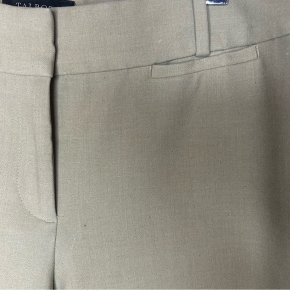 Talbots Curvy Straight Leg Pants Tan Camel Double Weave size 8 - Picture 7 of 12